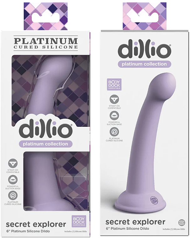 Фалоімітатор, пурпурний - PipeDream Dillio Platinum Collection Secret Explorer Purple — фото N2