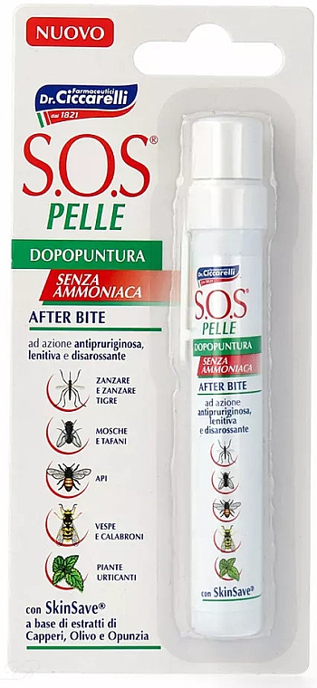 Успокаивающий стик после укусов насекомых - Dr. Ciccarelli S.O.S. Pelle After Bite Pen — фото N1