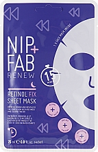 Духи, Парфюмерия, косметика Тканевая маска с ретинолом - NIP + FAB Retinol Fix Sheet Mask