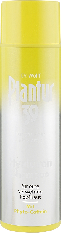Зволожувальний шампунь від випадання волосся з гіалуроном і кофеїном - Plantur 39 Hyaluronic Shampoo — фото N1