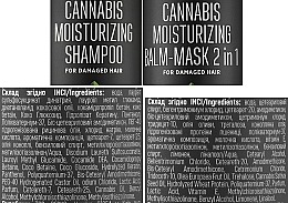 Набор "Увлажняющий с маслом каннабиса" для поврежденных волос - Anagana Professional Duos Cannabis Moisturizing Set (shm/250ml + balm-mask/250ml) — фото N3
