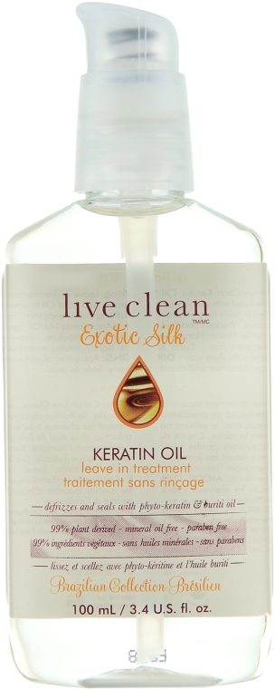 УЦЕНКА Масло для ухода за волосами "Экзотический шелк" - Live Clean Exotic Silk Keratin Oil Treatment*