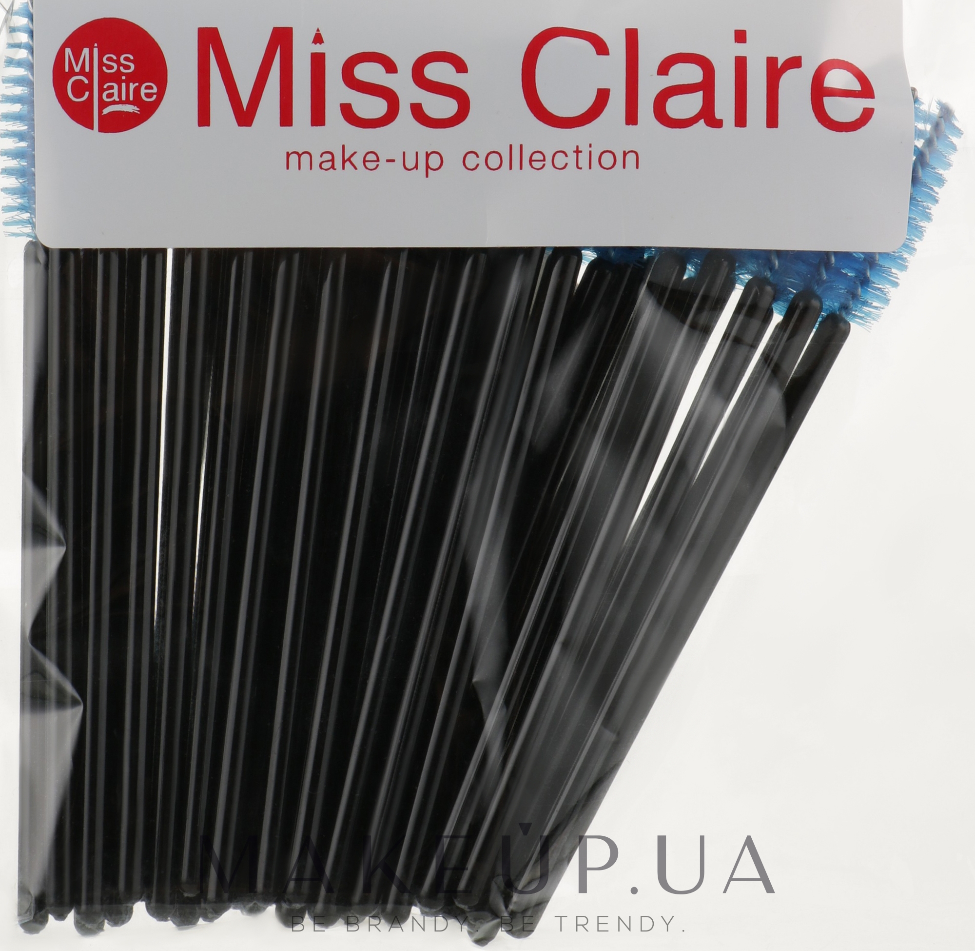Одноразовые щеточки для ресниц и бровей, синие - Miss Claire — фото 50шт