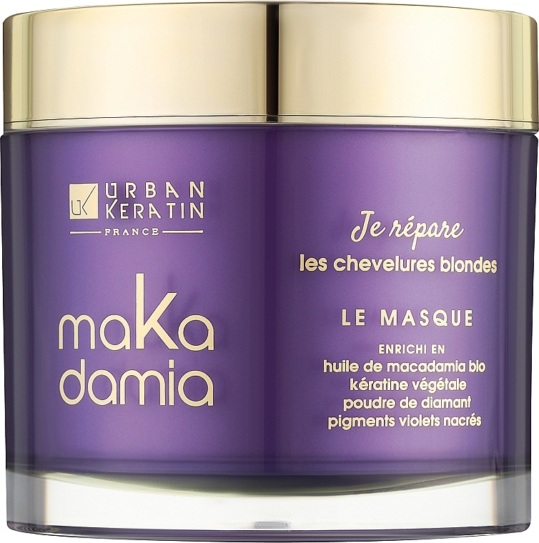 Маска для светлых натуральных и окрашенных волос - Urban Keratin Makadamia Mask — фото N1