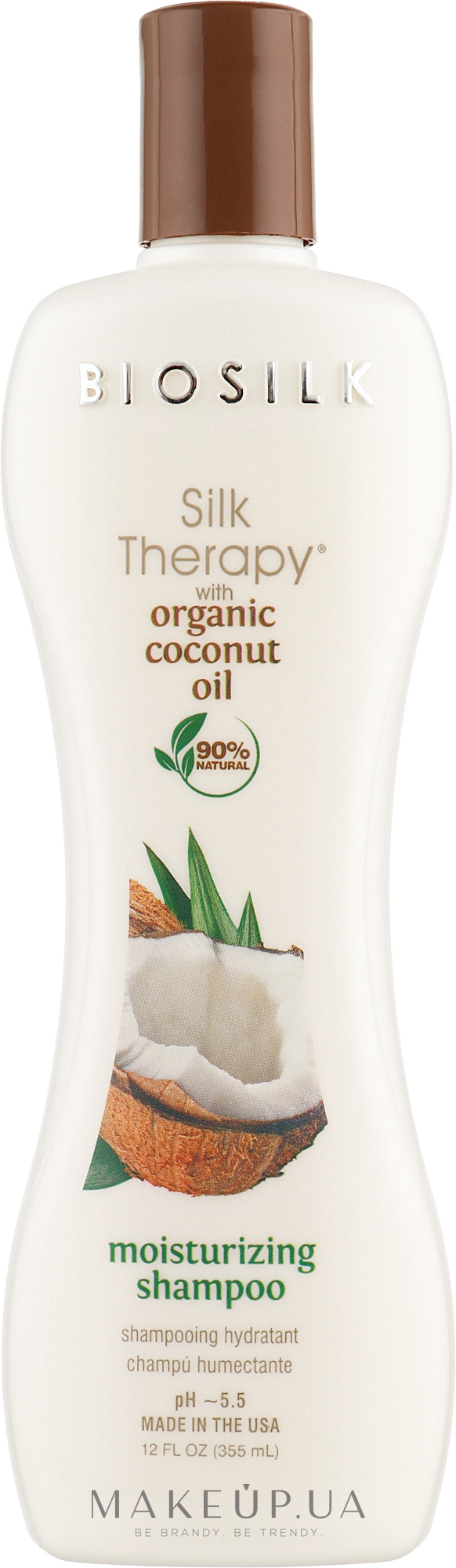 Шампунь увлажняющий с кокосовым маслом - Biosilk Silk Therapy with Coconut Oil Moisturizing Shampoo — фото 355ml