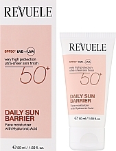 Ежедневный крем-барьер для лица с SPF50 - Revuele Daily Sun Barrier Face Moisturizer — фото N2