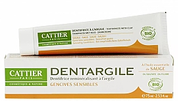 Парфумерія, косметика Зубна паста з глиною та шавлією - Cattier Toothpaste