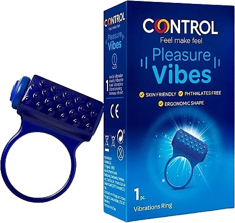 Вибрирующее кольцо для пар - Control Pleasure Vibes Vibrating Ring — фото N1