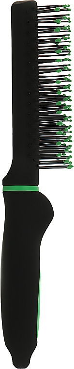 Мини-щетка для волос прямоугольной формы 18 см, зеленая - Titania Softtouch — фото N3
