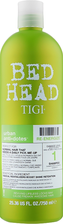 Укрепляющий шампунь для нормальных волос - Tigi Bed Head Urban Antidotes Re-energize Shampoo — фото N3