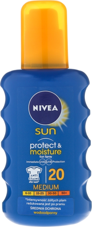 Солнцезащитный спрей SPF20 - NIVEA Sun Care Spray Solare Inratante — фото N3