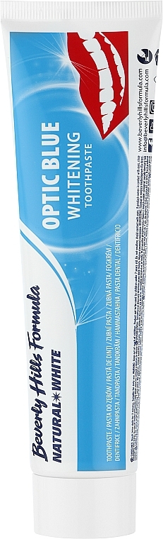 Відбілювальна зубна паста - Beverly Hills Formula Natural White Optic Blue Whitening Toothpaste — фото N1