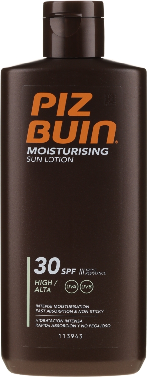 Сонцезахисний зволожувальний лосьйон для тіла - Piz Buin Moisturising Sun Lotion SPF30 — фото N1