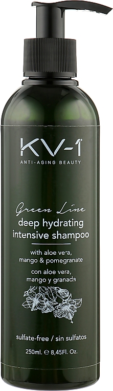 Шампунь інтенсивний зволожувальний без сульфатів - KV-1 Green Line Deep Hydrating Intensive Shampoo — фото N1