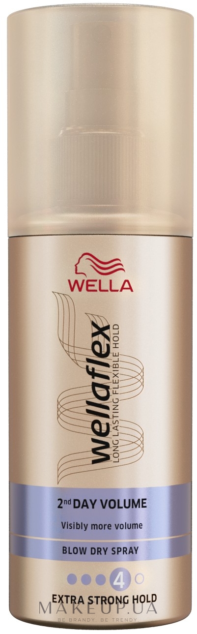 Спрей для горячей укладки экстрасильной фиксации - Wella Wellaflex 2nd Day Volume Extra Strong Hold Blow Dry Spray — фото 150ml