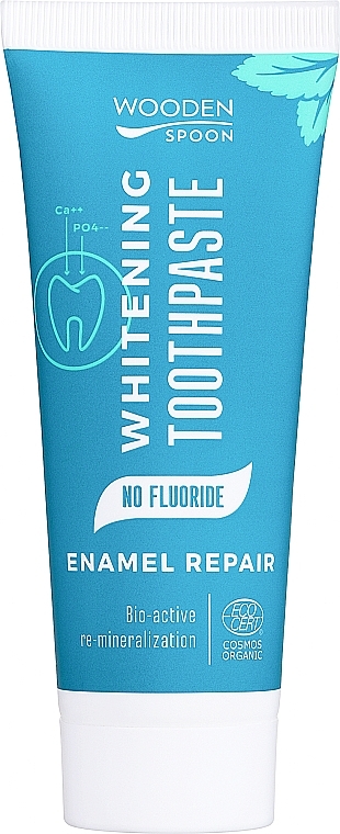 Отбеливающая зубная паста "Восстановление эмали" - Wooden Spoon Whitening Toothpaste Enamel Repair — фото N1