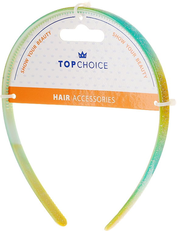 Обруч для волосся, 27901, жовто-зелений - Top Choice — фото N1