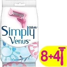 Одноразові станки для гоління, 12 шт. - Gillette Venus 3 Simply — фото N1