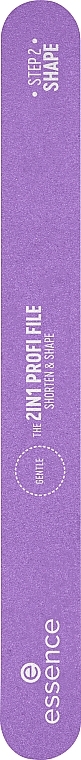 Пилочка для ногтей 2 в 1 - Essence 2In1 Profi File Shorten & Shape — фото N1