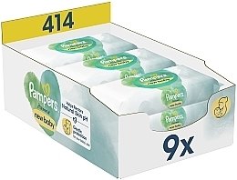 Духи, Парфюмерия, косметика Детские влажные салфетки, 414 шт. - Pampers Harmonie New Baby Baby Wipes