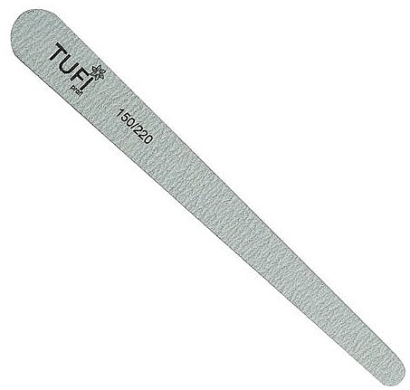 Пилочка для ногтей на полиуретановой основе 150/220, 17.8 см, серая, 50 шт. - Tufi Profi Premium — фото N1