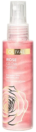 Спрей для тіла та обличчя з шимером - Olival Rose Glow Spray — фото N1