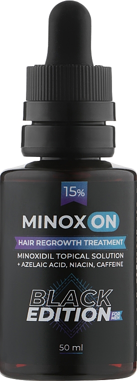 Лосьйон для росту волосся 15% - Minoxon Hair Regrowth Treatment Minoxidil Topical Solution Black Edition 15% — фото N1