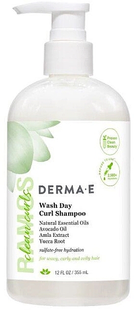 Шампунь для локонів, для виткого волосся - Derma E Wash Day Curl Shampoo — фото N1