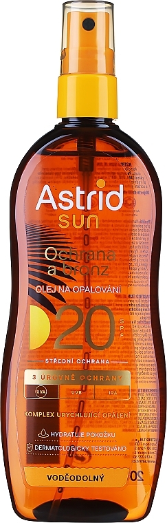 Олія-спрей для засмаги SPF20 - Astrid Sun Suncare Spray Oil SPF20 — фото N1