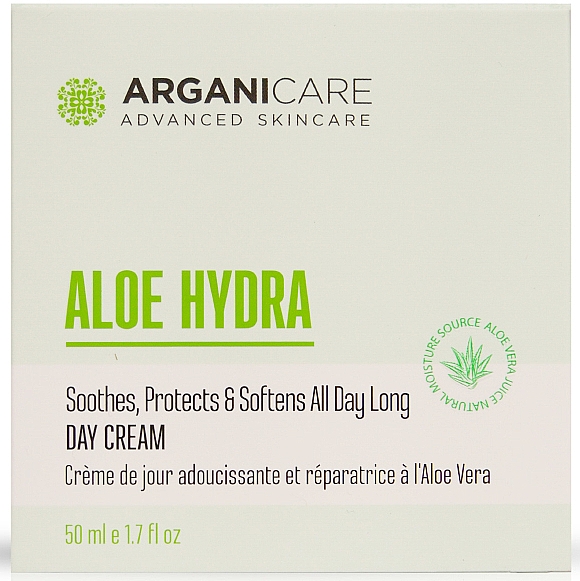 Денний крем для обличчя - Arganicare Aloe Hydra Day Cream