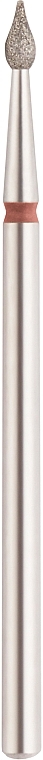 Фреза алмазная красная "Свеча", диаметр 1,8 мм, длина 4 мм - Divia DF009-18-R — фото N1