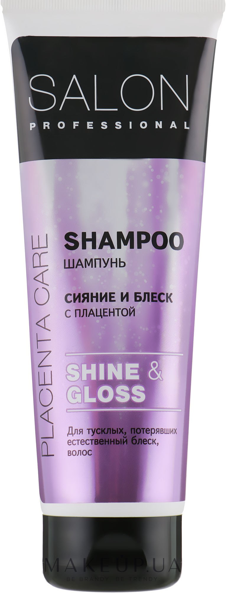 Шампунь для тьмяного волосся - Salon Professional Shine and Gloss — фото 250ml