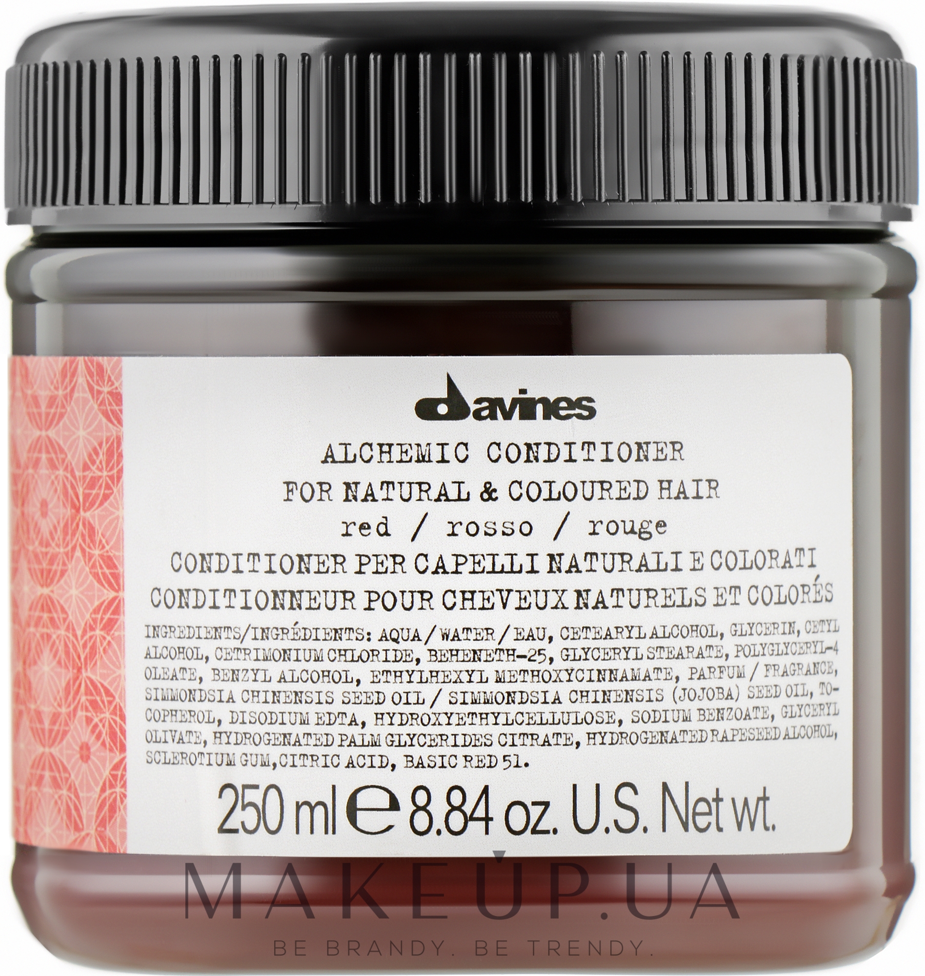 Кондиціонер для натурального і фарбованого волосся (червоний) - Davines Alchemic Conditioner — фото 250ml
