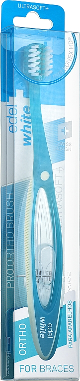 Ортодонтична зубна щітка, блакитна - Edel+White Pro Ortho Toothbrush — фото N1