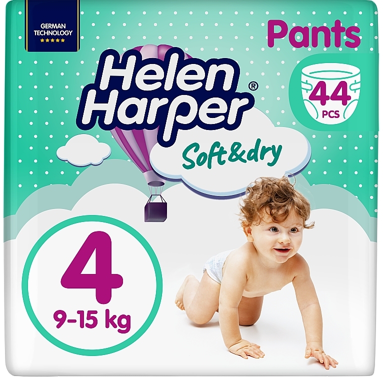 Підгузки-трусики для дітей Baby pants Maxi 4 (9-15 кг), 44 шт. - Helen Harper