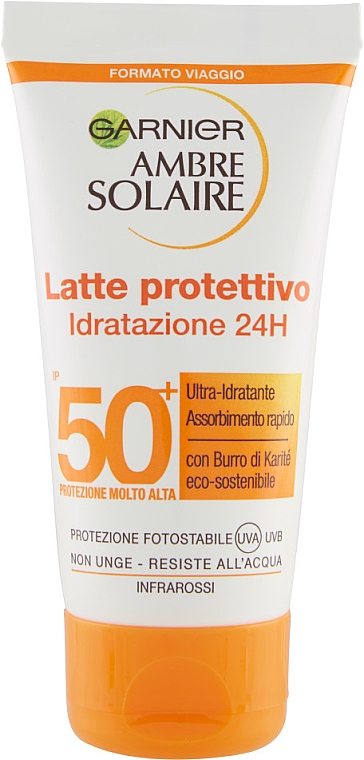 Сонцезахисне молочко для тіла - Garnier Ambre Solaire Hydration 24H Protection Lotion SPF50 — фото N1