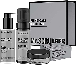 Подарочный набор для мужчин - Mr.Scrubber Deep Cleaning & Care (f/foam/150ml + f/essence/150ml + f/srub/100ml) — фото N1