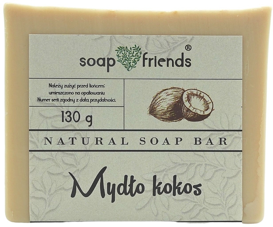 Гліцеринове мило для тіла "Кокос" - Soap&Friends — фото N1