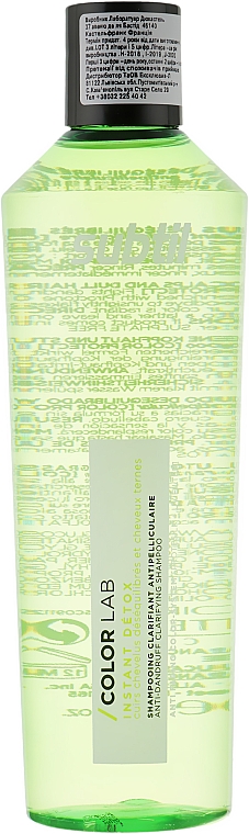 Шампунь от перхоти - Laboratoire Ducastel Subtil Color Lab Instant Detox Anti-Dandruff Clarifying Shampoo