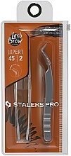 Парфумерія, косметика Пінцет професійний для вій, TE-45/2 - Staleks Pro Expert 45 Type 2