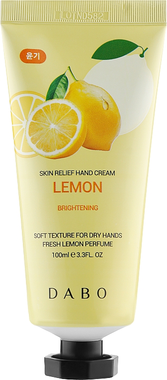 Крем для рук с экстрактом лимона - Dabo Skin Relife Hand Cream Lemon — фото N1