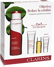 Парфумерія, косметика Набір - Clarins Body Fit Anti-Cellulite Gift Box (b/cr/200ml + b/scrub/30ml + b/oil/mini/10ml + b/lot/mini/8ml)