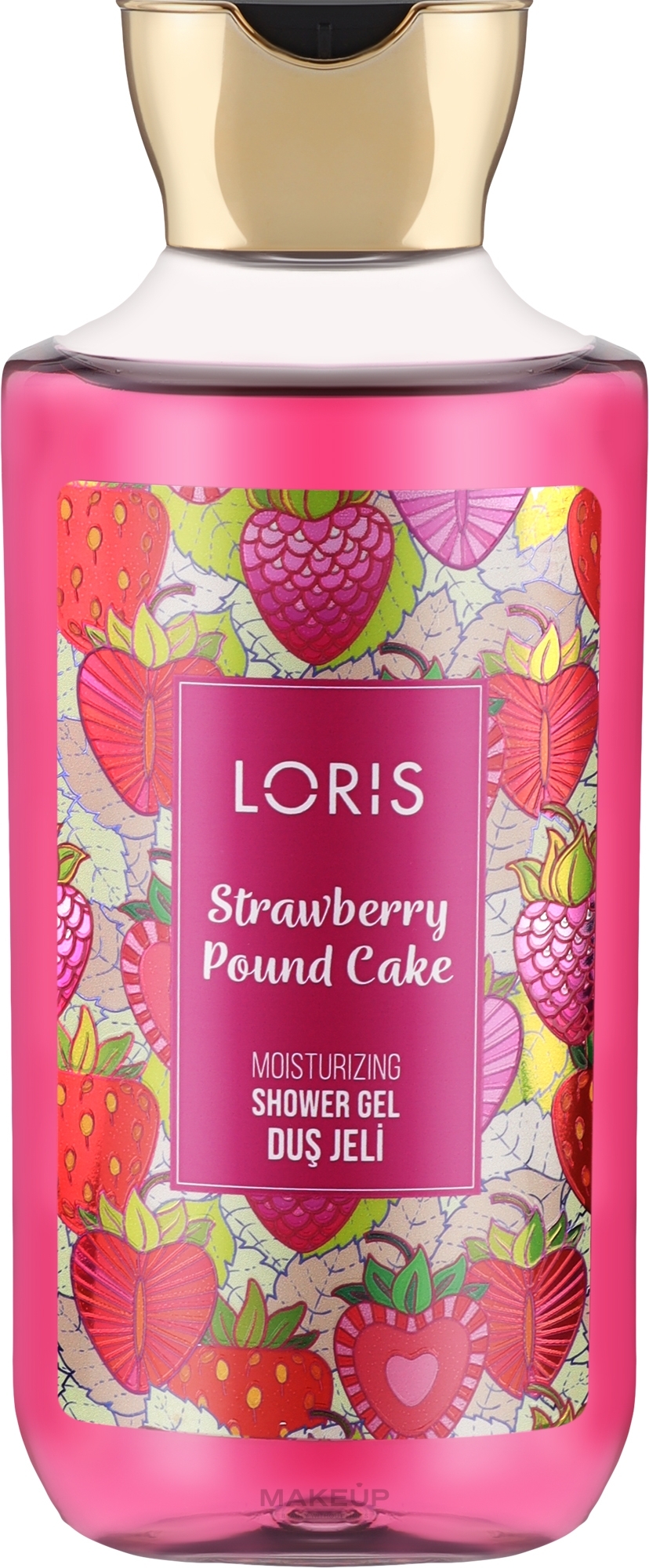 Гель для душу - Loris Parfum Cashmere Strawberry Pound Cake — фото 295ml