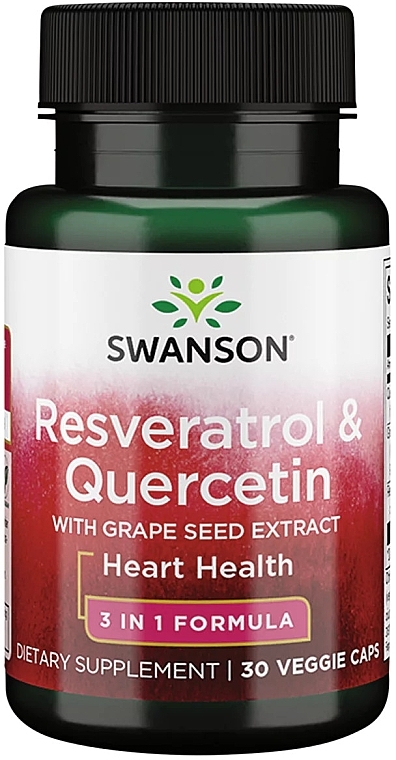 Харчова добавка "Ресвератрол і кверцетин" - Swanson Resveratrol And Quercetin Veggie Capsules — фото N1