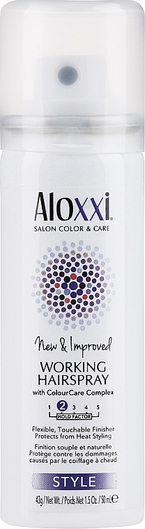 Лак для волос легкой фиксации с термо защитой - Aloxxi Working Hairspray — фото N3