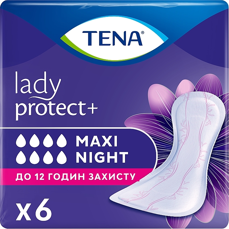 Урологические прокладки TENA Lady Maxi Night, 6 шт. - TENA — фото N1