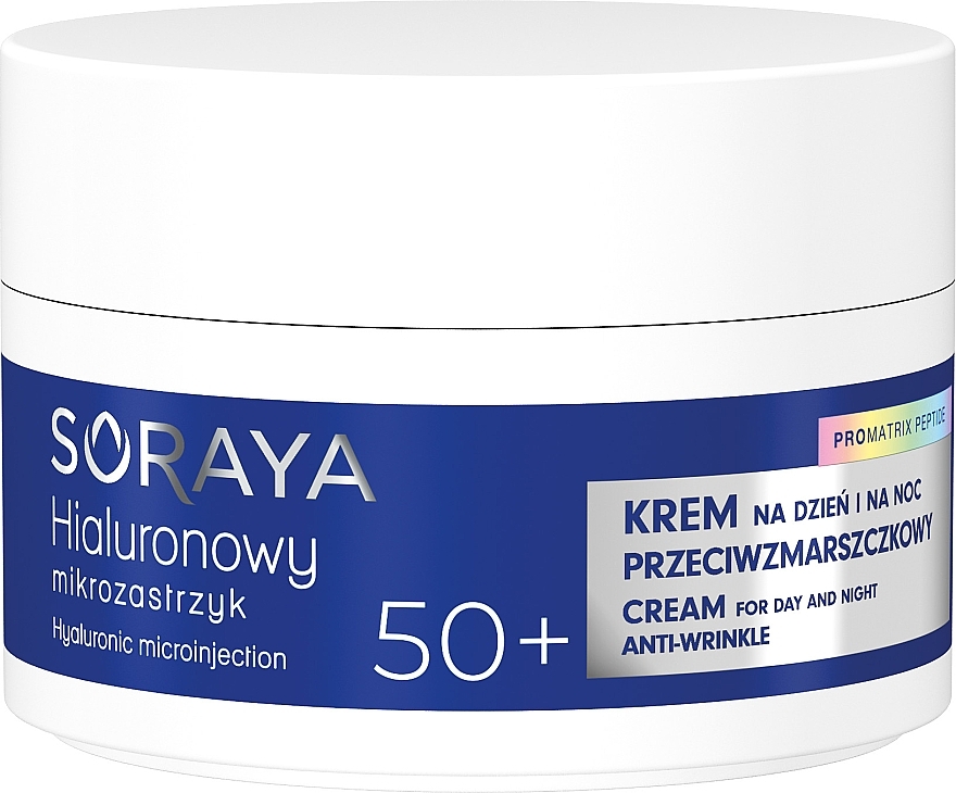 Крем от морщин для лица 50+ - Soraya Hyaluronic Microinjection Pro Matrix Peptide Anti-Wrinkle Cream — фото N1