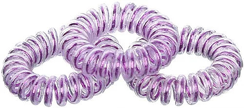 Резинки для волос "Anti Ziep" фиолетовые, 3 шт, диаметр 3.5см - Titania — фото N1