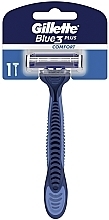 Одноразовый станок для бритья, 1шт - Gillette Blue 3 Comfort — фото N1