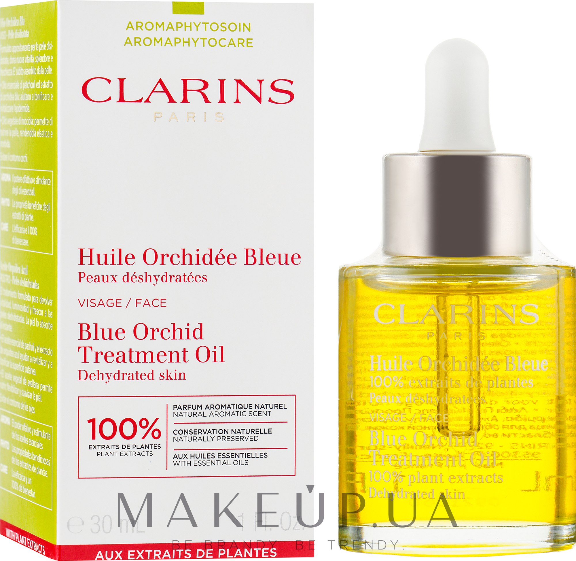 Масло для обличчя для зневодненої шкіри - Clarins Blue Orchid Face Oil Treatment — фото 30ml